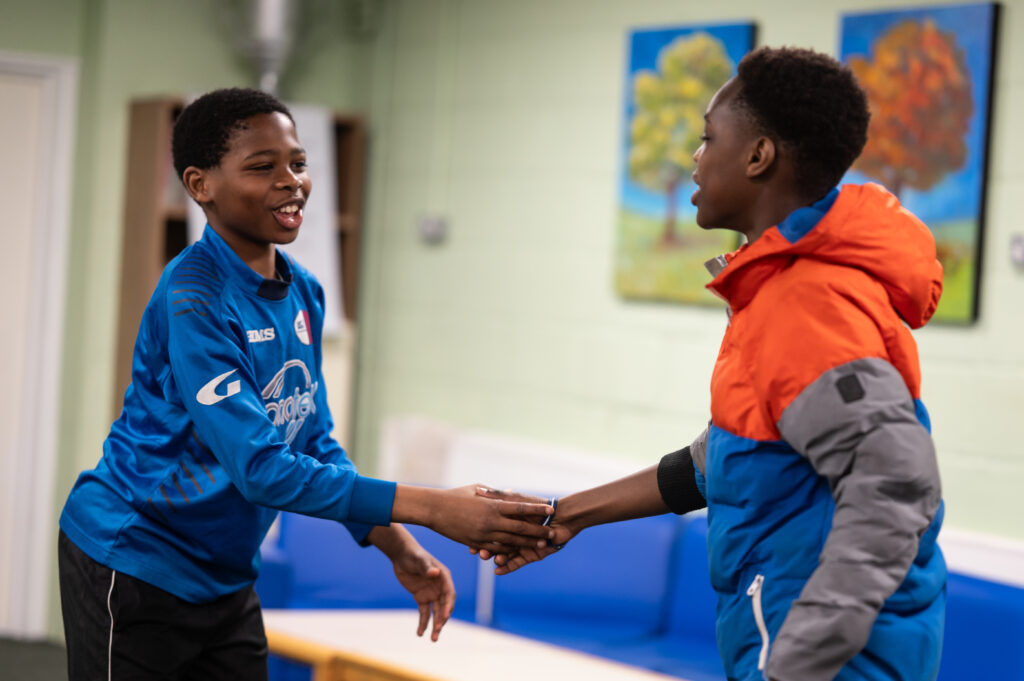 two young boys playing