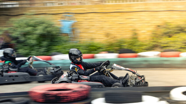 Image of young person driving go kart
